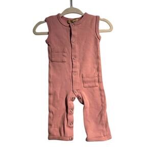 L'ovedbaby Sleeveless Jumpsuit Romper – Blush Pink – 0-3 Months